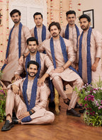 Raivat Ethnic Peach Colour Art Silk Kurta Pajama With Matching Dupatta | Grocsy