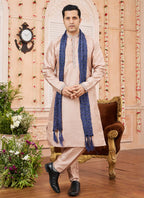 Raivat Ethnic Peach Colour Art Silk Kurta Pajama With Matching Dupatta | Grocsy