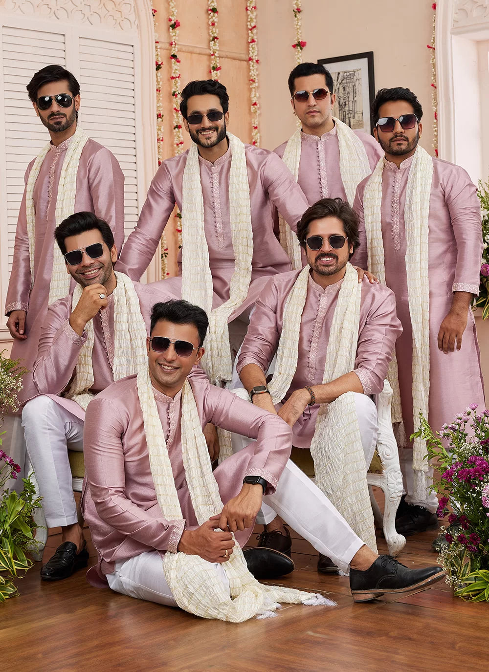 Raivat Ethnic Onion Pink Colour Art Silk Kurta Pajama With Matching Dupatta | Grocsy