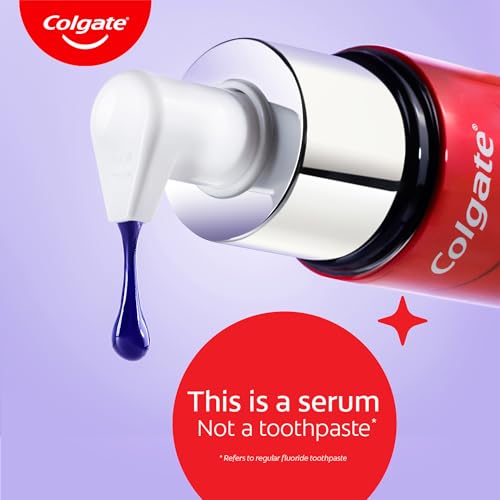 Colgate Visible White Purple Teeth Whitening Serum, 1.5oz/40ml – Mint & Yuzu Flavour, Instant Brightening Purple Serum for Whiter Smiles | Grocsy
