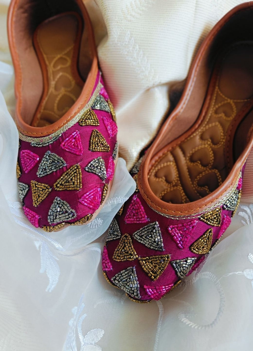 Desi Colour Women Indian Ethnic Footwear-Purple Bricks | Grocsy