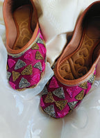 Desi Colour Women Indian Ethnic Footwear-Purple Bricks | Grocsy