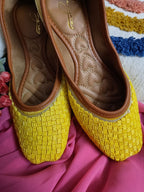 Desi Colour Women Indian Ethnic Footwear-Yellow Pipe | Grocsy