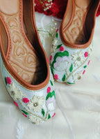 Desi Colour Women Indian Ethnic Footwear-Party Wear Multi Colour Thread Work | Grocsy