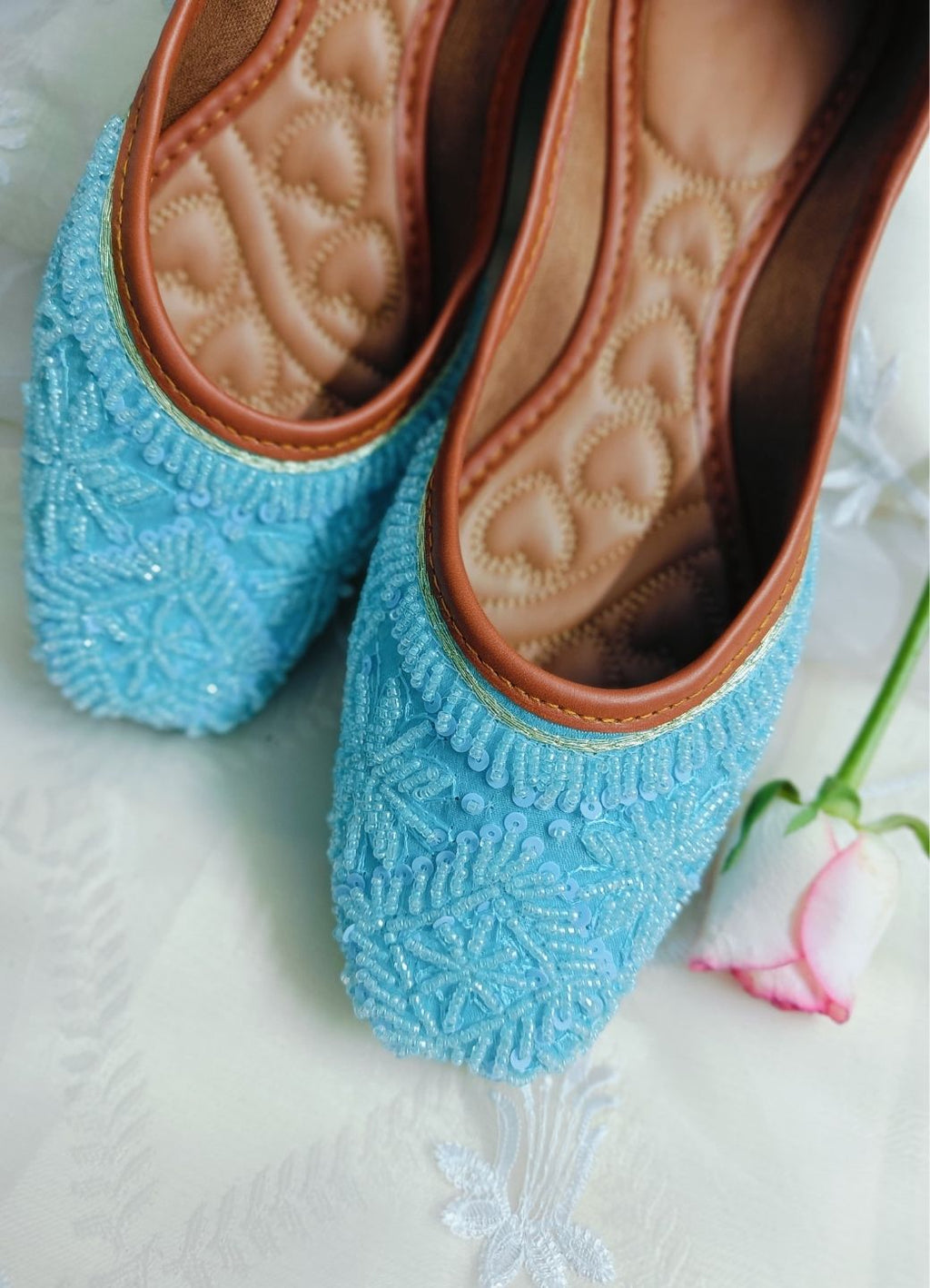 Desi Colour Women Indian Ethnic Footwear-Party Wear Firoji Pearl Work | Grocsy