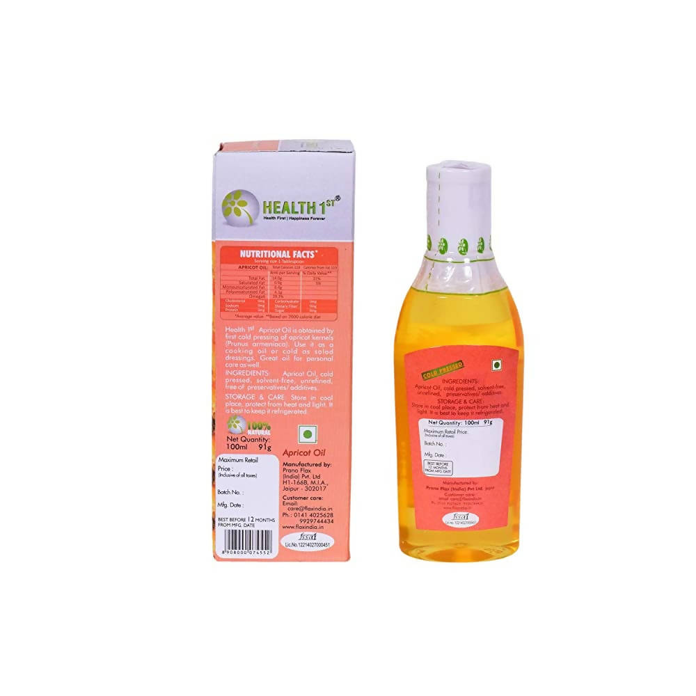 Health 1st Cold Pressed Apricot Oil | Grocsy