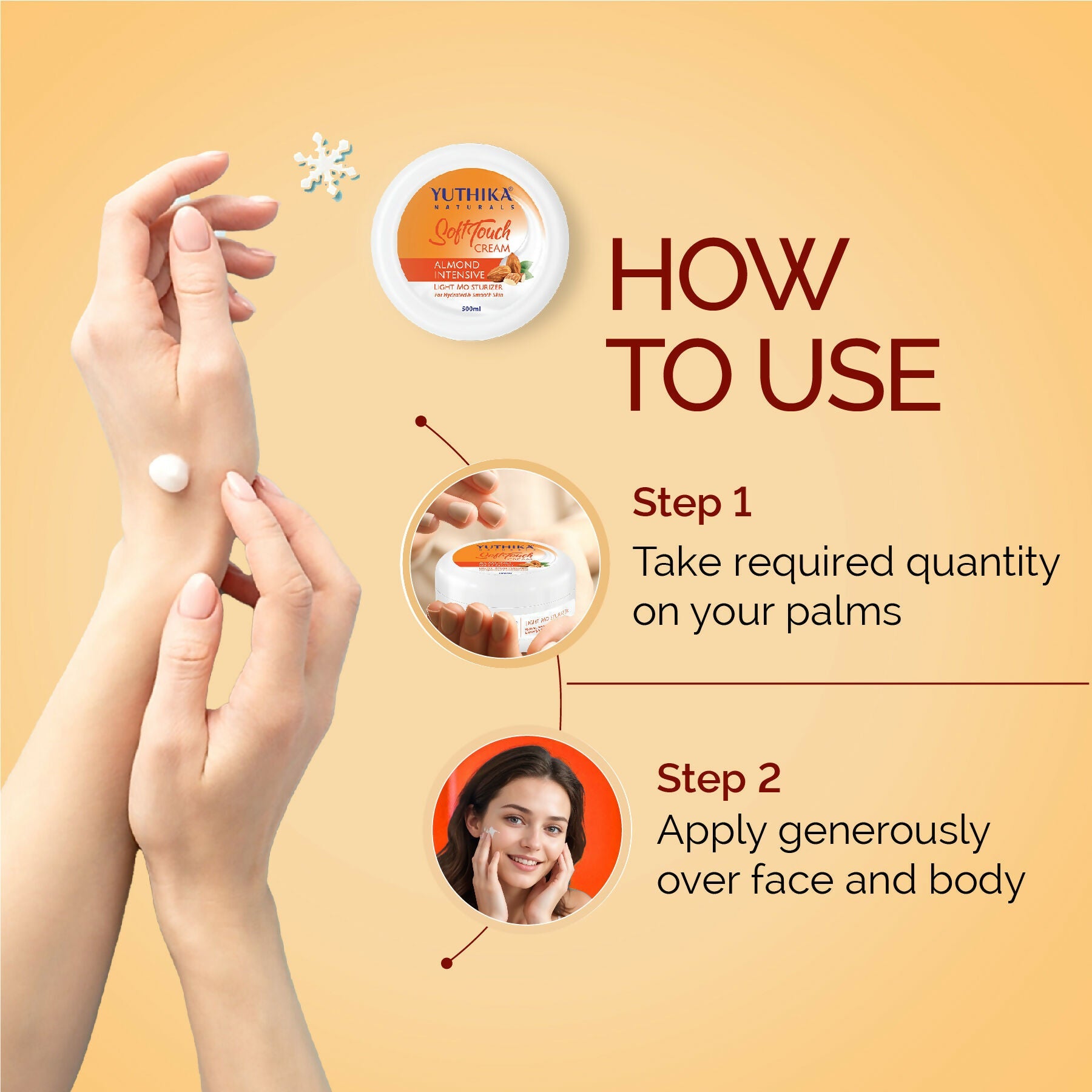 Yuthika Almond Intensive Light Moisturizer Cream | Grocsy