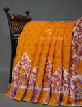 Orange With Off White Colour Leheriya Georgette Saree By Gayathri Reddy Designer Studio | Grocsy
