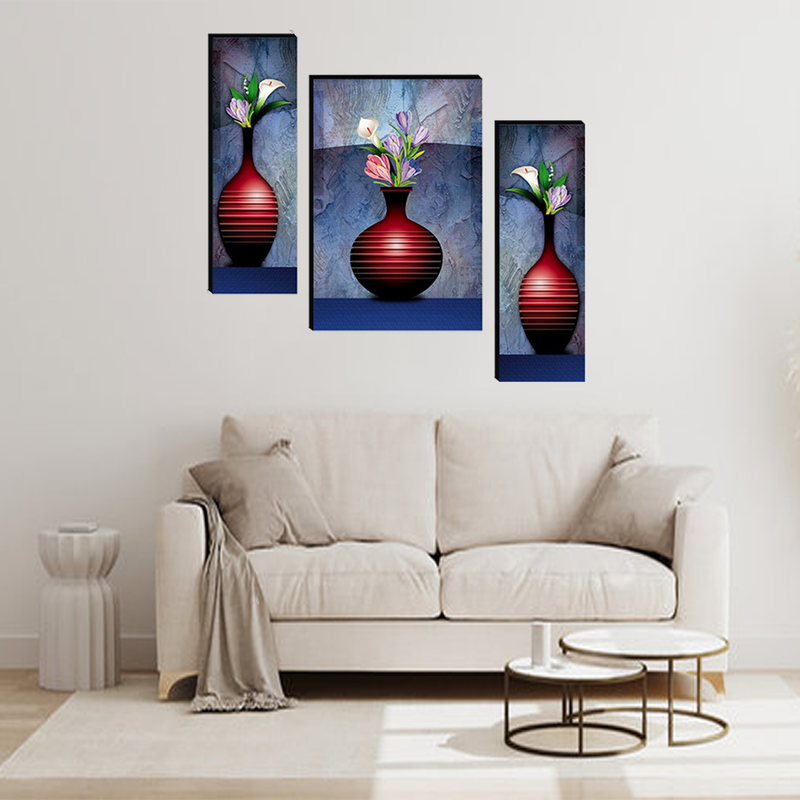 Tehzeeb Creations Set Of 3 Digital Wall Painting | Grocsy