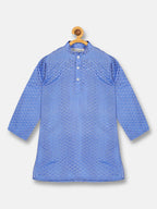 Sethukrishna Boys Blue Kurta with Pyjamas | Grocsy
