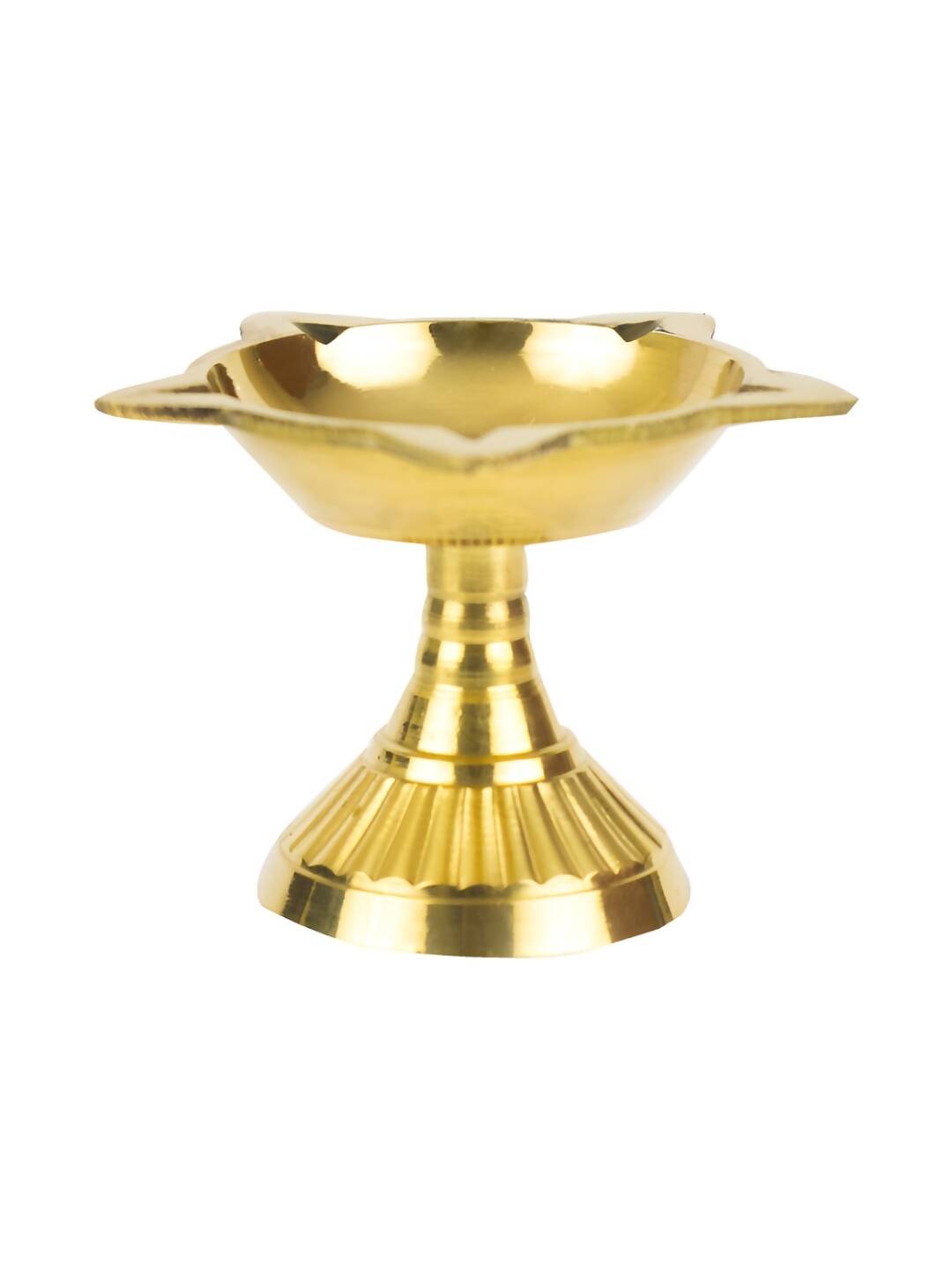 Spillbox Gold-Toned Brass Diya Pooja Essential | Grocsy