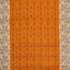 Exclusive Collection 100% Pure Cotton Orange Tant Saree With Hand Weaving Work | Grocsy