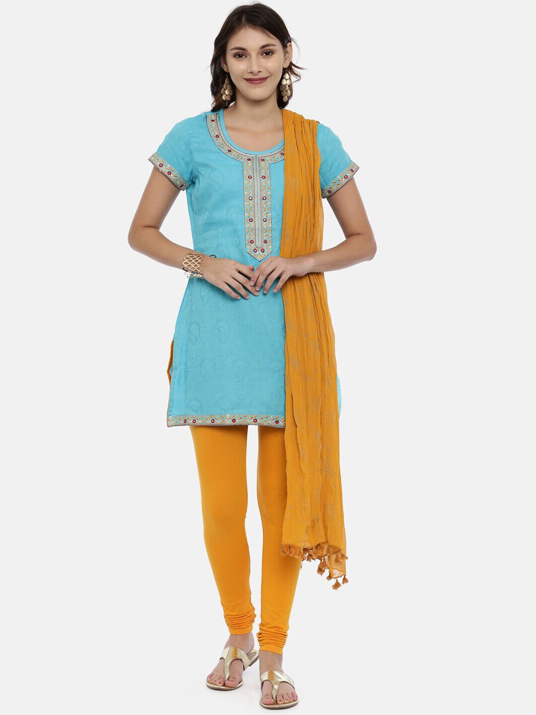 Souchii Mustard Solid Dupatta | Grocsy