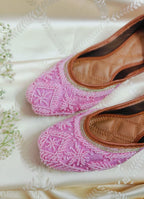 Desi Colour Women Indian Ethnic Footwear-Baby Pink Pearl | Grocsy