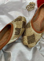 Desi Colour Women Indian Ethnic Footwear-Rhombus-Copper | Grocsy