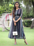 Juniper Black Multi Chiffon Festive Printed Flared Jump Suit For Women | Grocsy