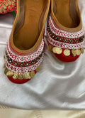 Desi Colour Women Indian Ethnic Footwear-Maroon Coin | Grocsy
