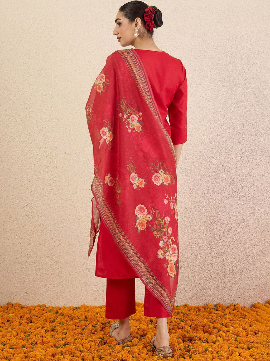 Indo Era Women Solid Kurta with Pyjama & Dupatta | Grocsy