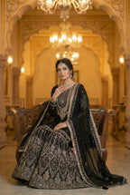 Anaita Black Georgette Stitched Suit With Embroidery & Sequence Work | Grocsy