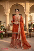 Anaita Orange Georgette Stitched Suit With Embroidery & Sequence Work | Grocsy