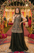 Anaita Mehendi Georgette Stitched Suit With Multi Embroidery & Sequence Work | Grocsy