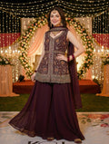 Anaita Maroon Georgette Stitched Suit With Multi Embroidery & Sequence Work | Grocsy
