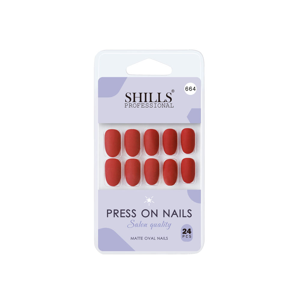 Shills Professional Reusable Press On Nails Oval - SPN664 | Grocsy
