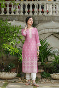 Juniper Onion Pink Rayon Festive Printed Straight Kurta For Women | Grocsy
