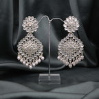 Tehzeeb Creations Gold-Polished Traditional Dangle Earrings | Grocsy