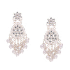 Tehzeeb Creations Gold-Polished Traditional Dangle Earrings | Grocsy