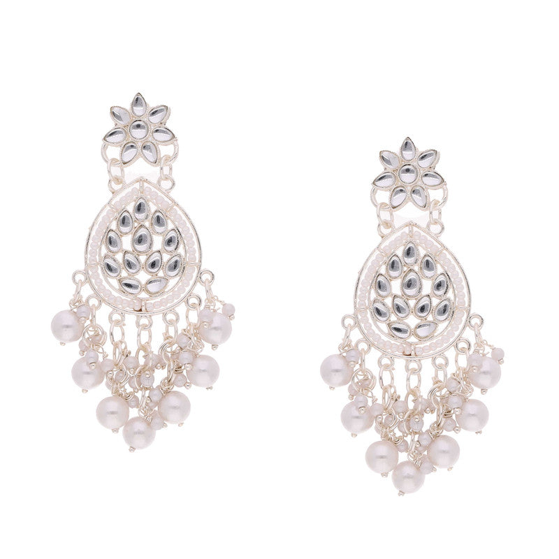 Tehzeeb Creations Gold-Polished Traditional Dangle Earrings | Grocsy