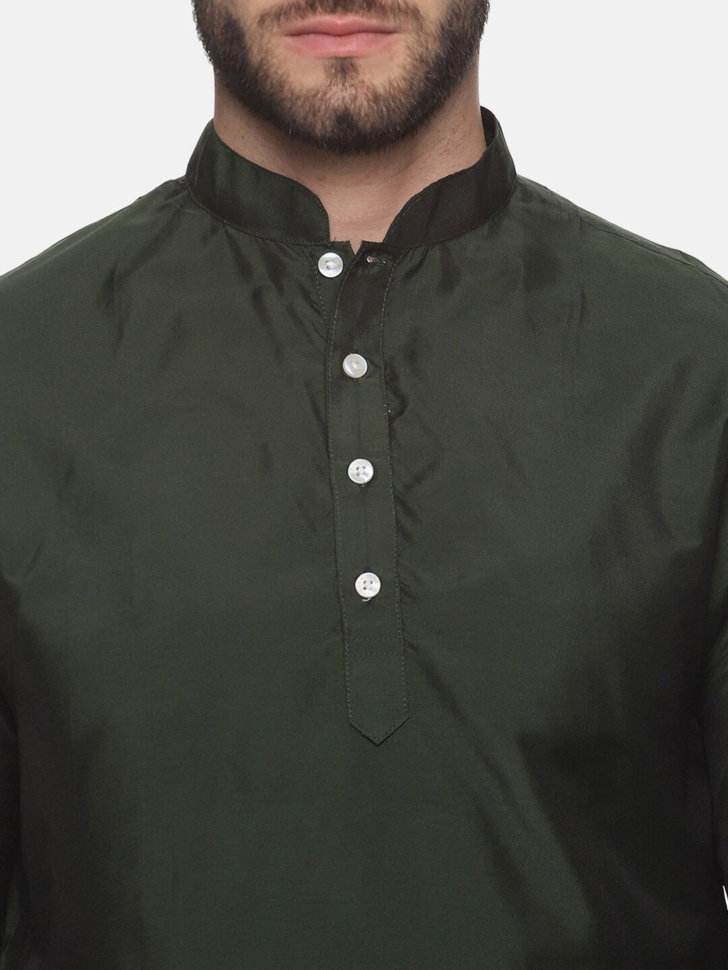 Sethukrishna Men Green Striped Kurta with Dhoti Pants | Grocsy