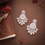 Tehzeeb Creations Gold-Polished Traditional Dangle Earrings | Grocsy