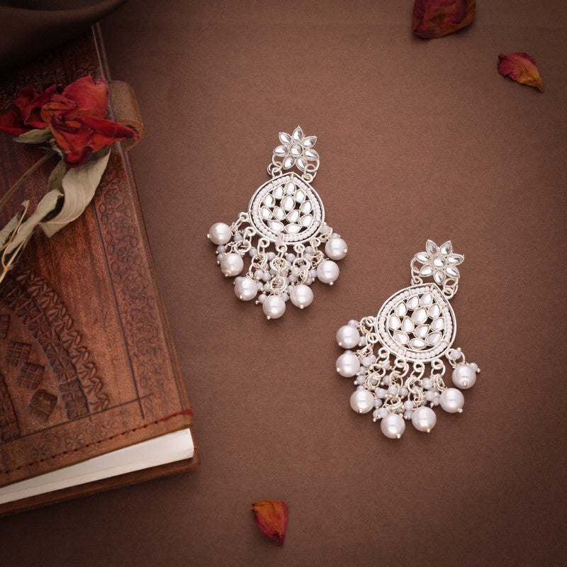Tehzeeb Creations Gold-Polished Traditional Dangle Earrings | Grocsy