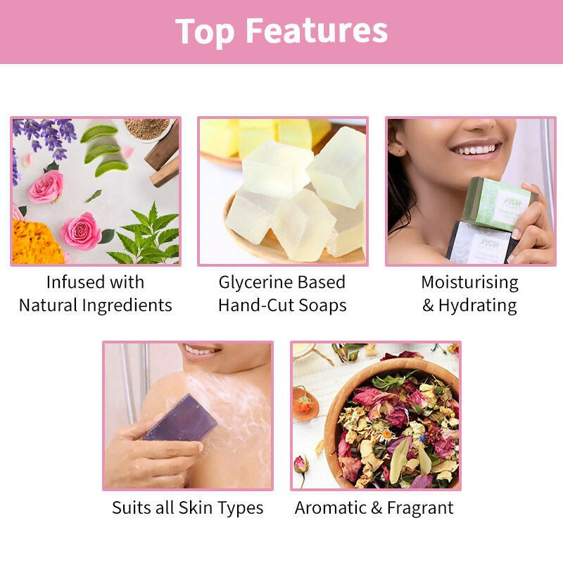 Nykaa Naturals Rose & Geranium Balancing Bathing Soap | Grocsy