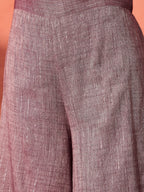 InWeave Mauve Lurex Short Palazzo Kurta Set | Grocsy