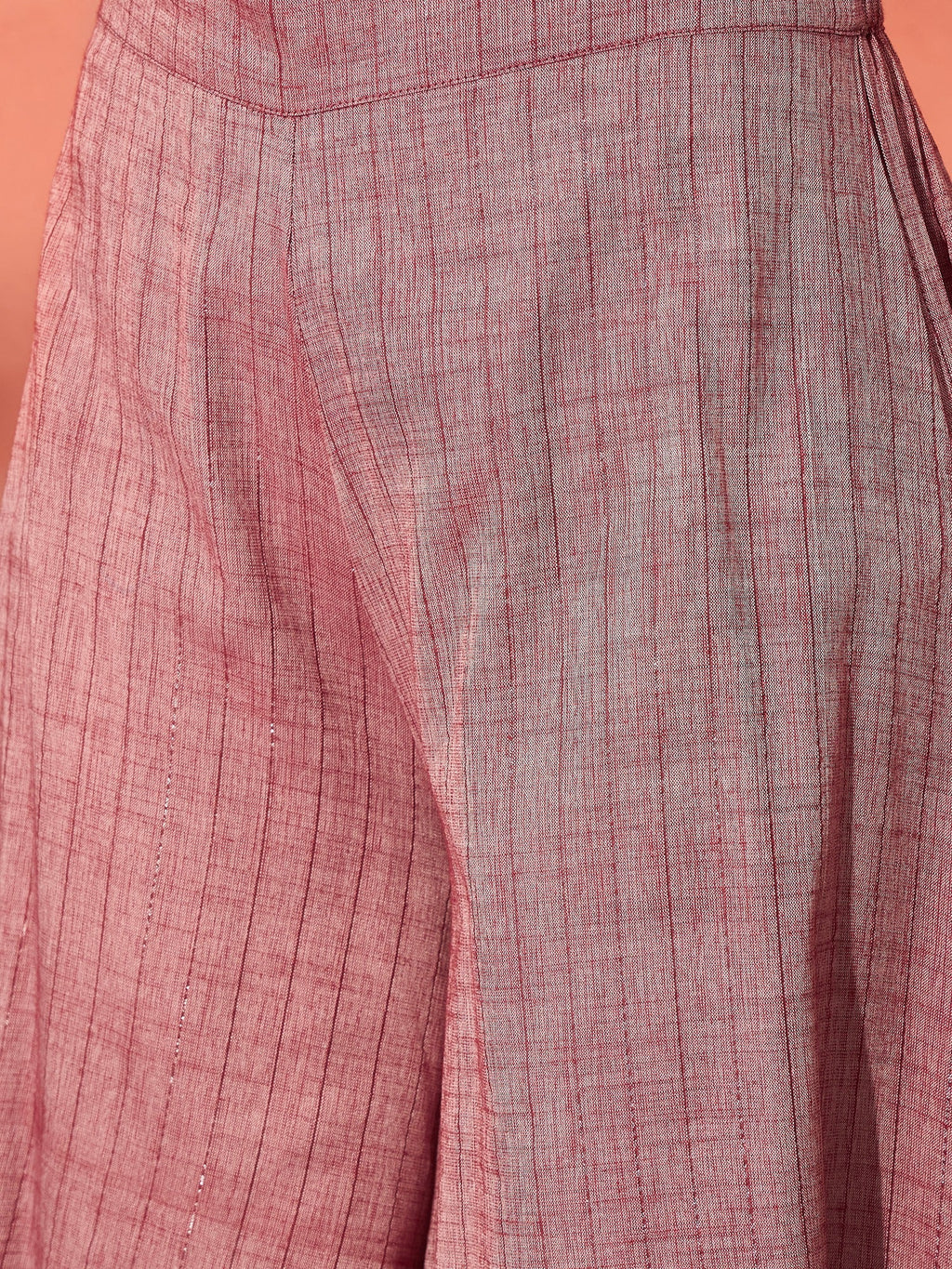 InWeave Wine Lurex Short Palazzo Kurta Set | Grocsy