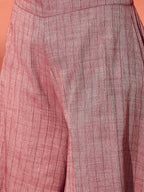 InWeave Wine Lurex Short Palazzo Kurta Set | Grocsy