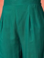 InWeave Teal Triangle Patch Kurta Set | Grocsy