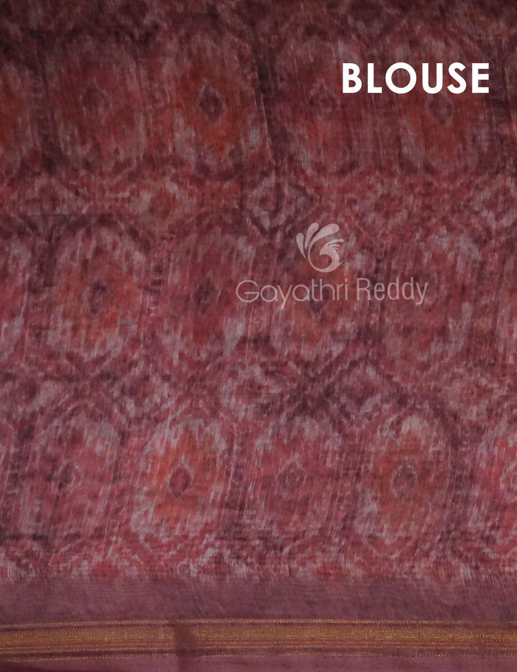Red Onion Pink Colour Printed Semi Chanderi Design Saree By Gayathri Reddy Designer Studio | Grocsy