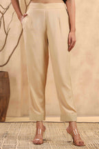 Juniper Gold Rayon Casual Wear Solid Straight Pants | Grocsy