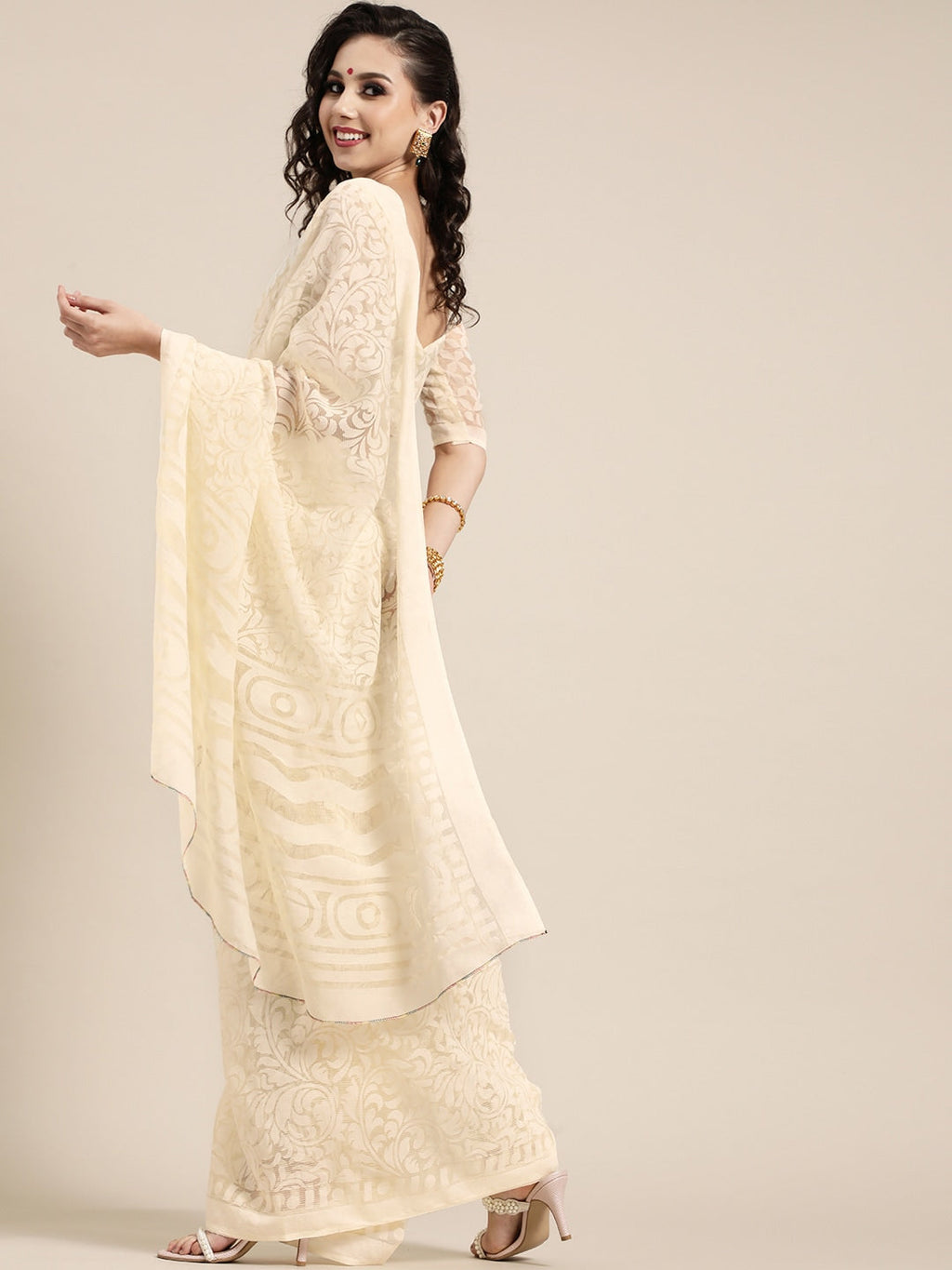 Saree Mall Ethnic Motifs with Sleek border Saree For Women | Grocsy