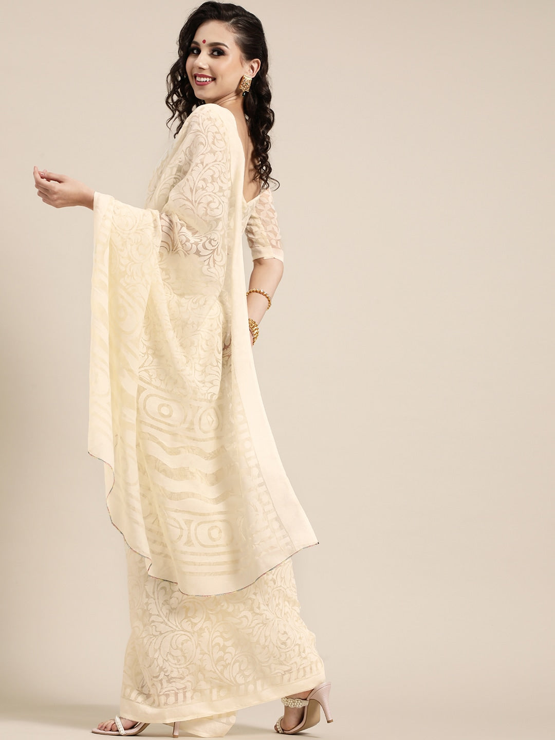 Saree Mall Ethnic Motifs with Sleek border Saree For Women | Grocsy