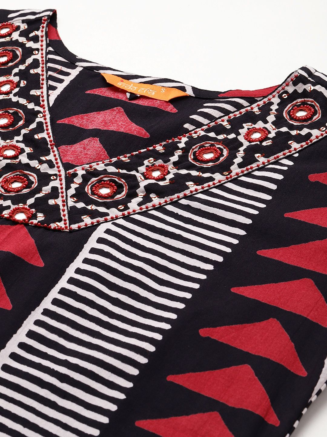 Indo Era Printed Regular Thread Work Pure Cotton Kurta with Trousers & With Dupatta | Grocsy