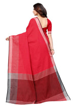 Vamika Red Cotton Silk Saree | Grocsy