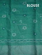 Sea Green Colour Printed Semi Chanderi Design Saree By Gayathri Reddy Designer Studio | Grocsy