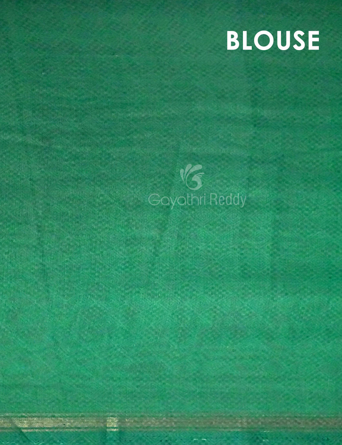 Rama Green Floral Design Semi Chanderi Saree By Gayathri Reddy Designer Studio | Grocsy