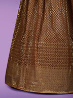Myra Brown Georgette Embroidered Designer Lehenga | Grocsy