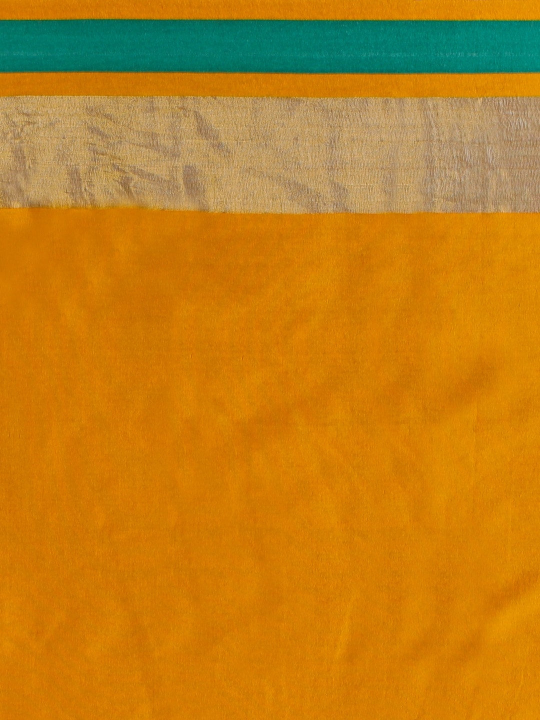 Saree Mall Mustard & Green Silk Cotton Colourblocked Kanjeevaram Saree | Grocsy