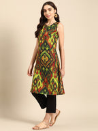 Sangria Women Ikat Printed Kurta | Grocsy
